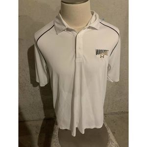Under Armour Vanderbilt University HeatGear White Polo Shirt Size Large